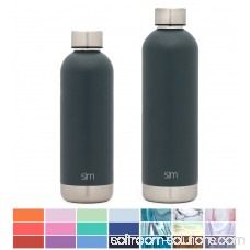 Simple Modern 17oz Bolt Water Bottle - Stainless Steel Hydro Swell Flask - Double Wall Vacuum Insulated Reusable Teal Small Kids Metal Coffee Tumbler Leak Proof Thermos - Caribbean 568032150